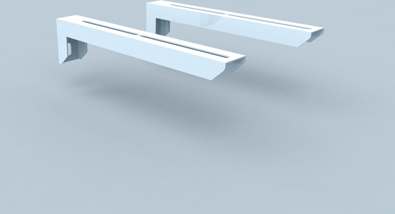 Bertrams Polyline LAS support mural 41K350 distance murale jusqu'à 350 mm, pour DN 80/125, blanc