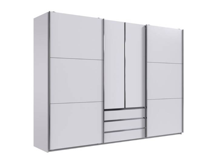 Wimex Magic Dreh-/ Schwebetürenschrank mit Schubladen - Dekor weiß - 216 Modern, Zeitlos