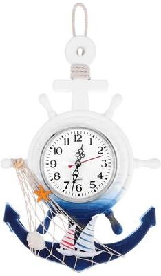Uplift Treasures Contemporary Rudder Anchor Nautical Wall Clock Contemporary Rudder Anchor Nautical Wall Clock