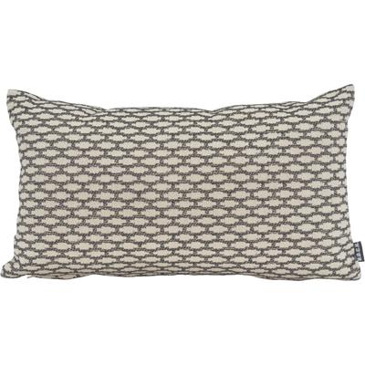 Dekokissen H.O.C.K. "Nalou", beige (schwarz, beige, gemustert), B:50cm H:10cm L:30cm, Obermaterial: 84% Baumwolle, 16% Polyester. Füllung: 100% Polyester, Dekokissen_Sitzkissen_Kissenhüllen, Sofakissen inkl. Füllung, 50x50cm, Dekokissen, gemustert