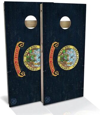 Skip's Garage Idaho Flag Outdoor Cornhole Board Set