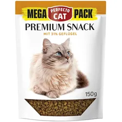 Perfecto Cat Feiner Katzensnack in Herzform mit 31% Geflügel. 9x150 g