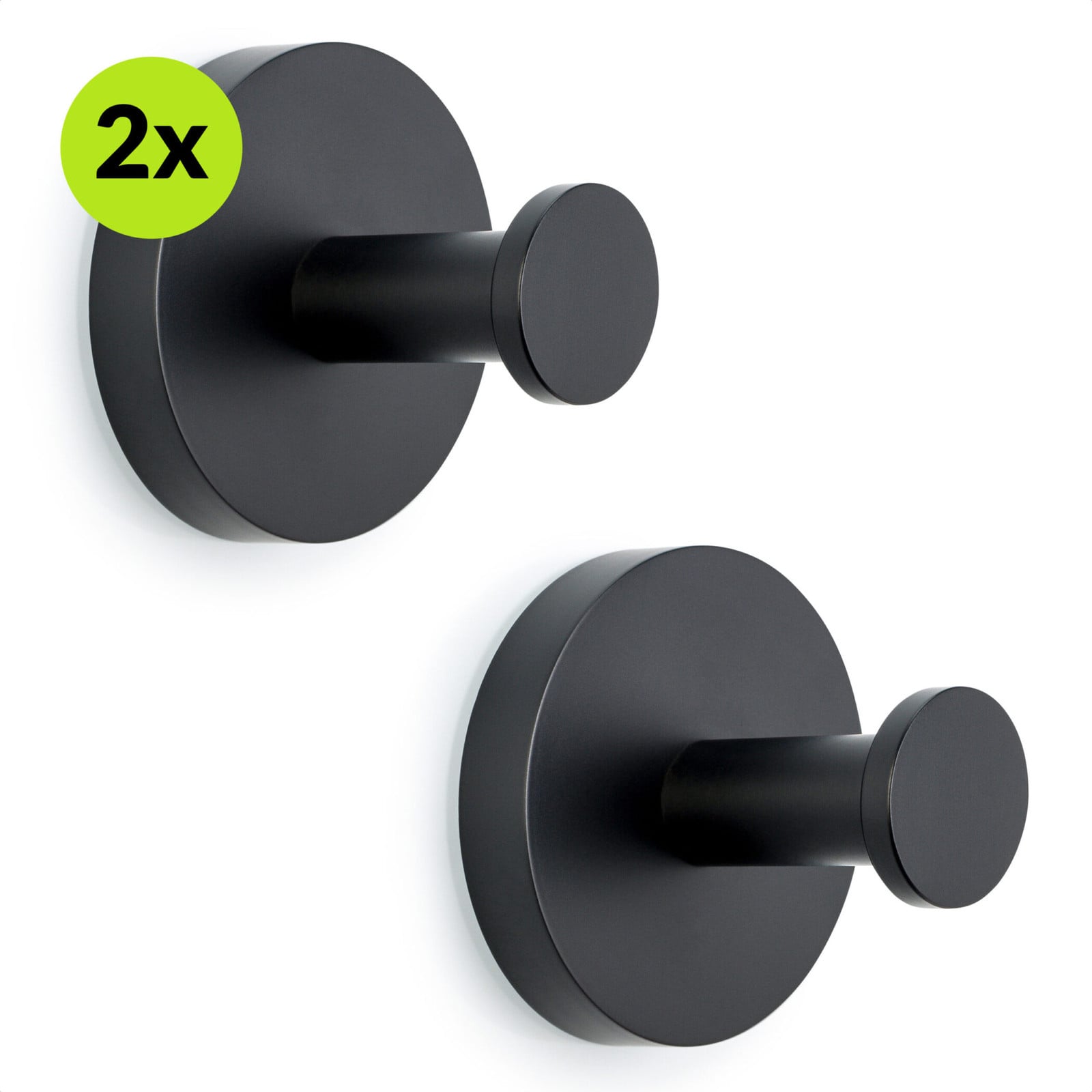 XIVADA Handdoekhaakjes Giro - Zwart - 2 stuks