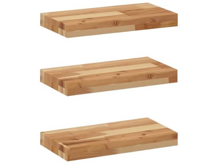 HKTMGDNG 3er Set Schweberegal Massivholz Akazie 40x20x4 cm Wandboard Design-Wandboard aus Akazien-Massivholz für Wohnzimmer, Schlafzimmer & Küche. Set aus 3 rechteckigen Holzregalen.