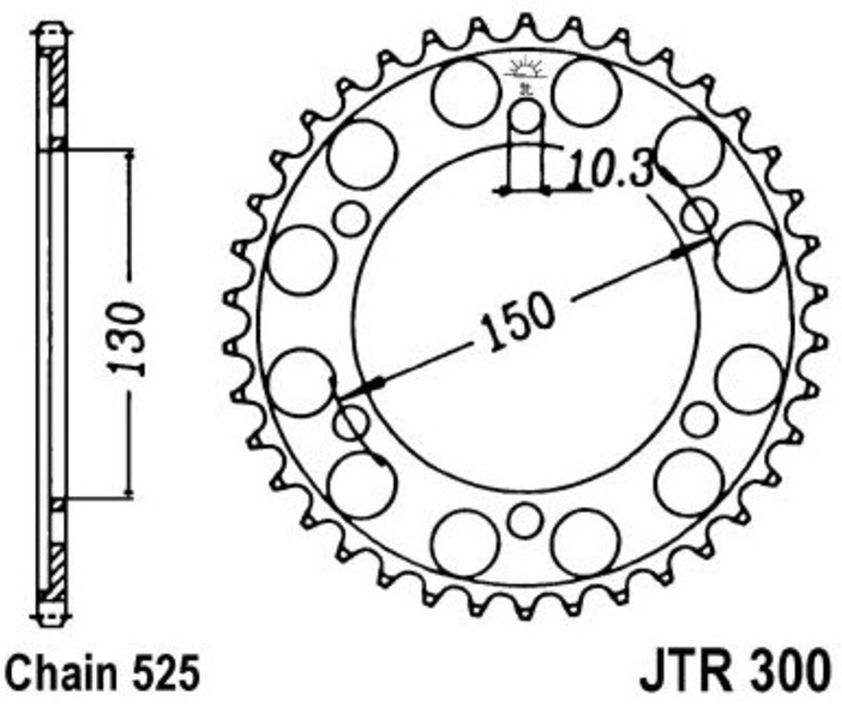 Kettenrad JT JTR300,43