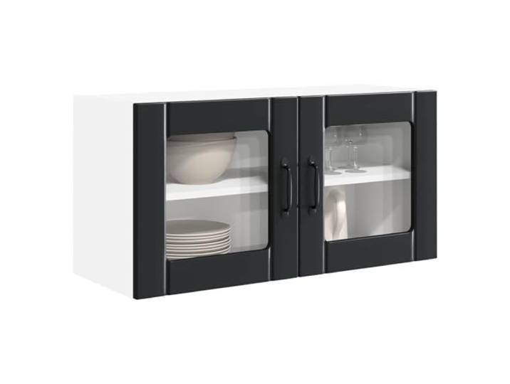 KTHLBRH Wandschrank Küche 80 cm Holz mehrschichtig 2 Türen, 2 Einlegeböden, Wandmontage, leicht zu reinigen, vielseitige Aufbewahrungslösung