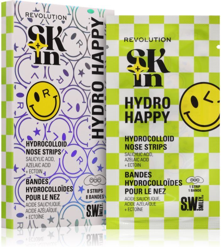 Revolution Skincare S.W.Smiley Skin peel-off mask for the nose 8 pc