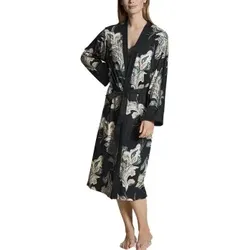 Calida Favourite Seduction Kimono Schwarz geblümt XX-Small Damen