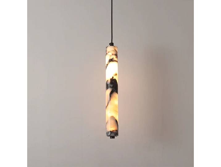 Lampe suspendue créative en pierre naturelle, lustre LED haut de gamme pour chevet, décoration de salon, design d'intérieur, luminaires suspendus