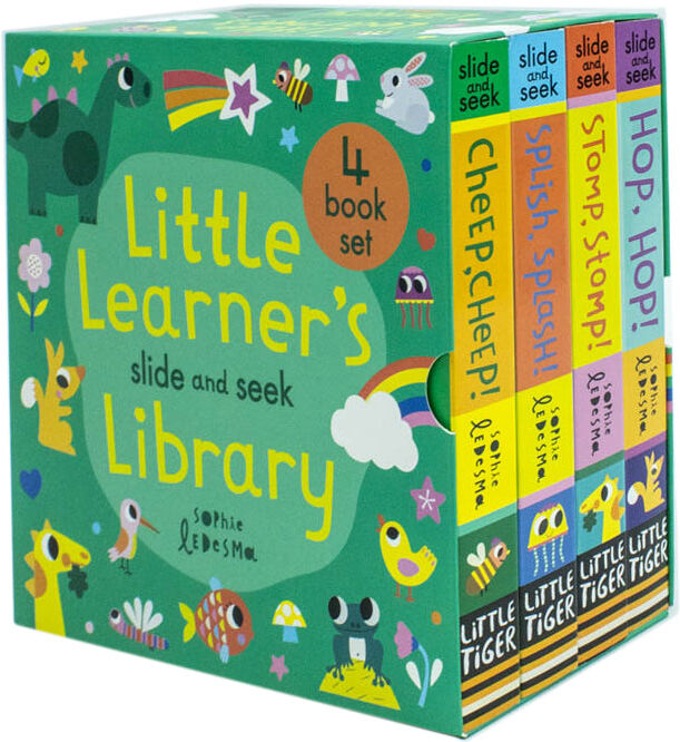 Little Tiger Slide and Seek Series 4 Books Collection Set by Sophie Ledesma - Board Books for Babies & Toddlers Ages 0-3, Lift-the-Flap Slider Animal Books