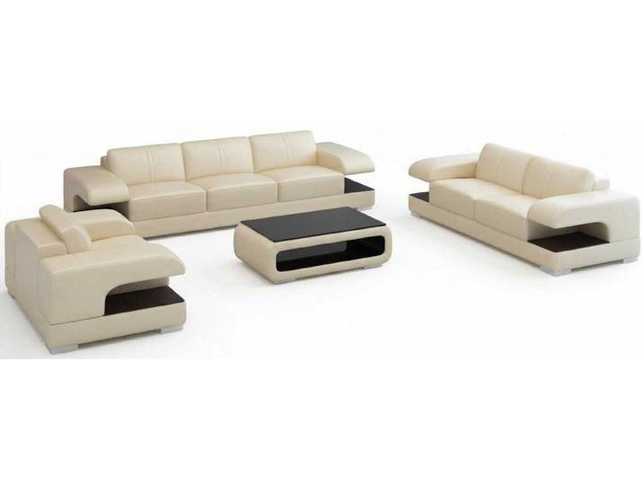 Xlmoebel Polstergarnitur Modernes Beige Sofa Set 3+2+1 Sitzer Couchtisch Wohnzimmer Luxus, (Sofa Set, 4-tlg., 4-tlg), Luxuriöses Design, modernes Aussehen