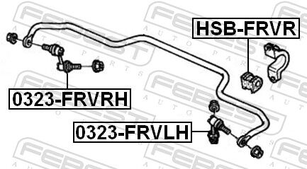 Febest Lagerung, Stabilisator Hsb-Frvr Hinterachse Für Honda