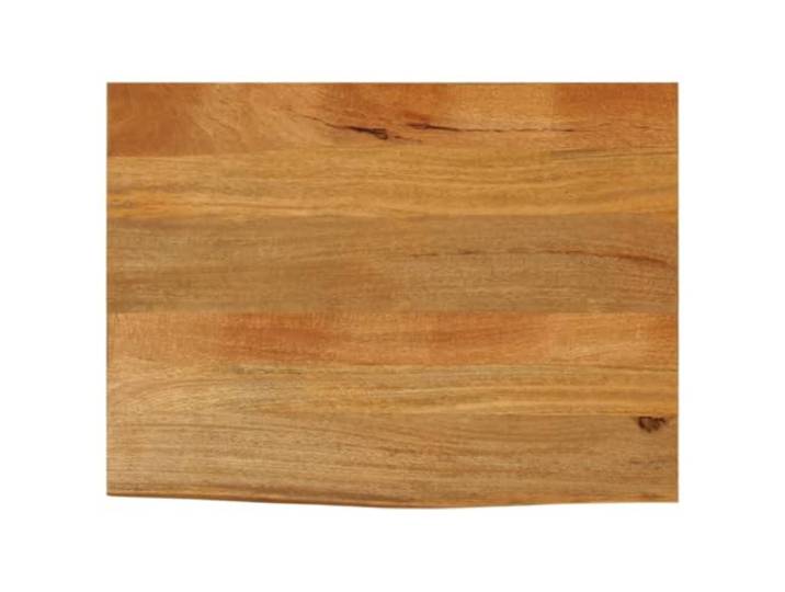 HKPWRBFG Tischplatte Massivholz Mango, 90x60x3.8 cm, Baumkante, Braun Rustikale Naturkante, Vielseitig kombinierbar, Für Gewerbe & Wohnraum