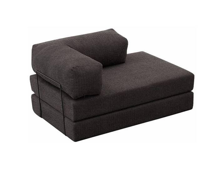 Bettsofa Foldbar Anthrazit Fabric: 100 Prozent CHENILLE B 140 T 95 cm - Material: Fabric: 100% CHENILLE