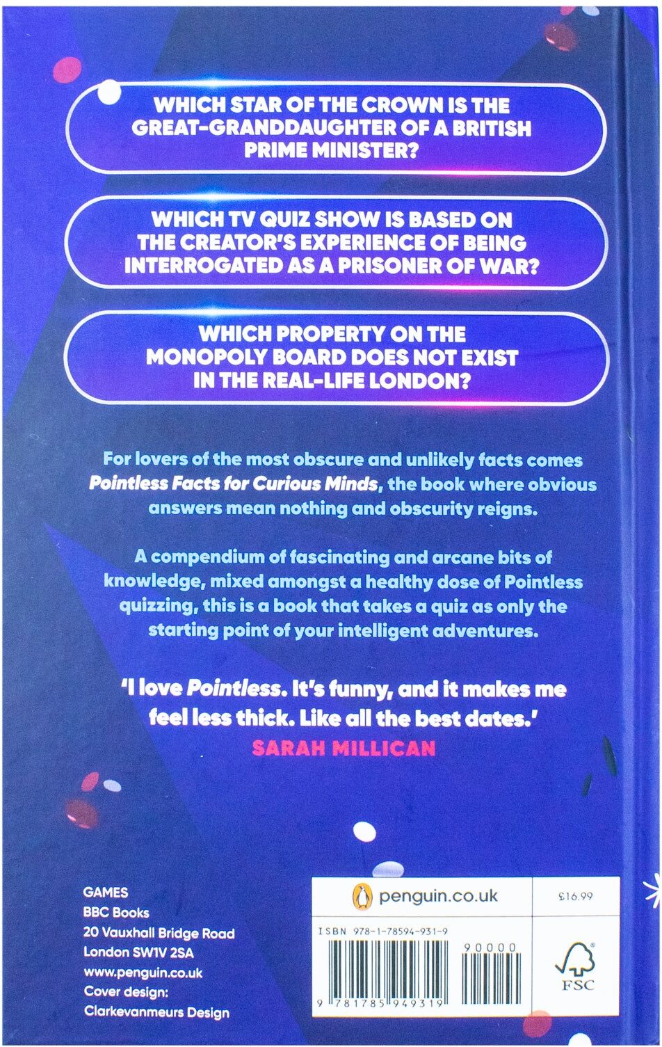 Pointless Facts for Curious Minds by Alan Connor - BBC Books Hardback Quiz Book - Trivia Gift for Quiz Fans