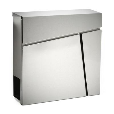Helloshop26 - Design Briefkasten mit Zeitungsfach Post Edelstahl silber 16_0000095