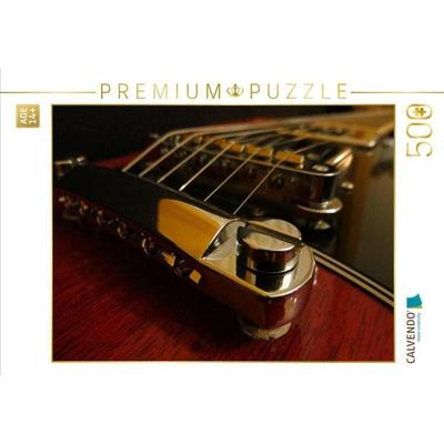 CALVENDO Puzzle Nahaufnahme eines E-Gitarrensteges | 500 Teile Lege-Größe 48 × 36 cm Foto-Puzzle für Erwachsene