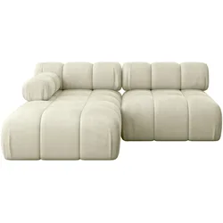 ECKSOFA modulares Sofa Razon-L1 - 190x160x70 cm Beige Velours
