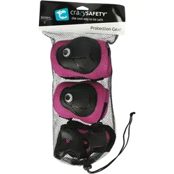 CRAZY SAFETY Protection Gear Schoner Set Kinder 0156 - pink S