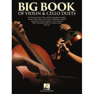 Big Book of Violin & Cello Duets Pop Songbook with 34 Arrangements for Intermediate String Players Sheet Music Book with Pull-Out Parts for Practice