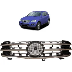 Kühlergrill Schwarz hochglanz + Chrom passend für Mercedes ML W164 05-08 Vormopf
