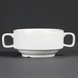 Olympia Whiteware Suppentassen mit Henkeln 40cl (6 Stück)