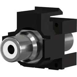 EFB EB523 Keystone Einbauadapter Cinch schwarz, weißer Ring