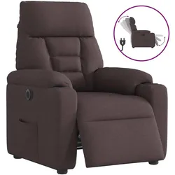 vidaXL, Sessel, Relaxsessel Elektrisch Dunkelbraun Stoff
