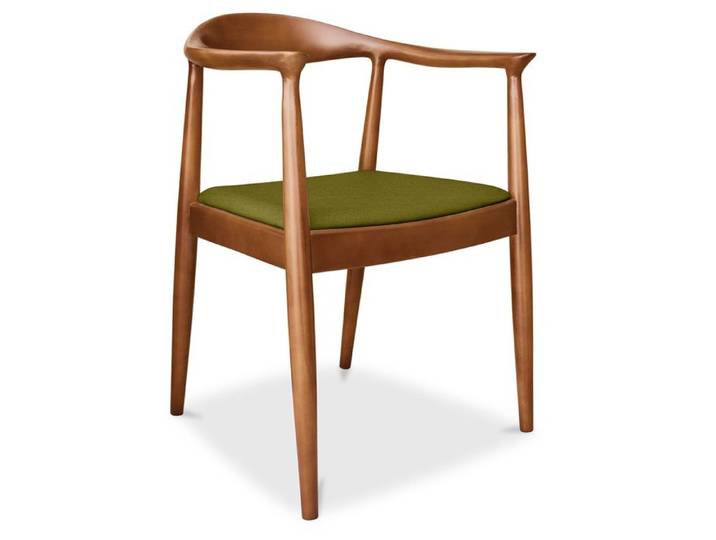 Chaise design scandinave Alan - Tissu Olive