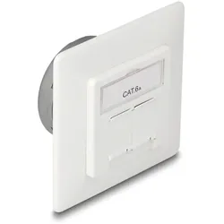 Delock Netzwerk Anschlussdose Unterputz 2 Port RJ45 Cat.6A LSA