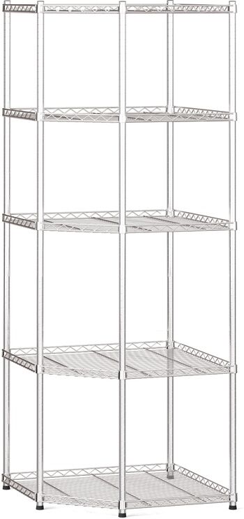 B2B Partner Eck-Drahtregal, 1800 x 680 x 680mm, 5 Fachböden