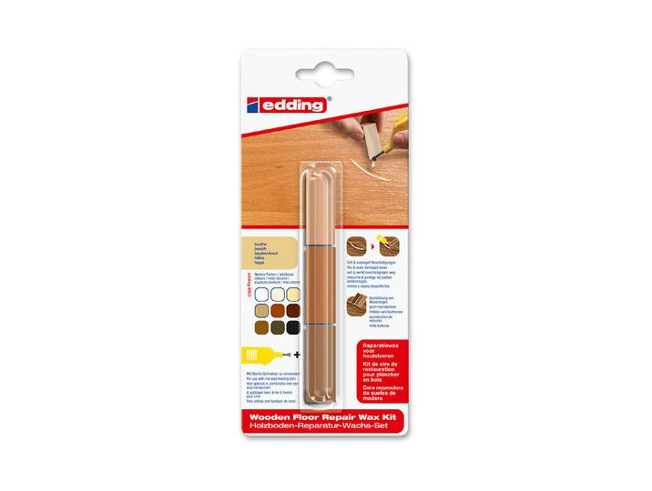Edding Holzboden-Reparaturwachs-Set Buche