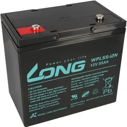 Kung Long WPL55-12N 12V 55Ah AGM Bleiakku M6 Longlife