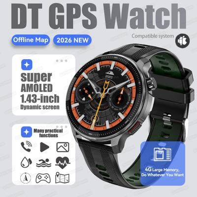 Inspire Daily Merch GPS Smartwatch With Offline Maps Waterproof Fitness Tracking Watch green