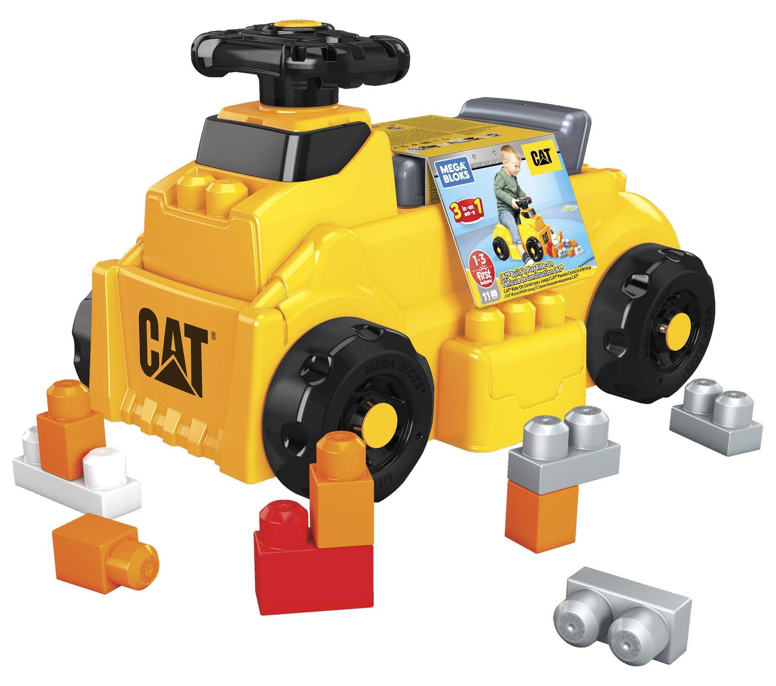 Mega Bloks CAT Schuifvoertuig HDJ29 constructiespeelgoed voor peuters
