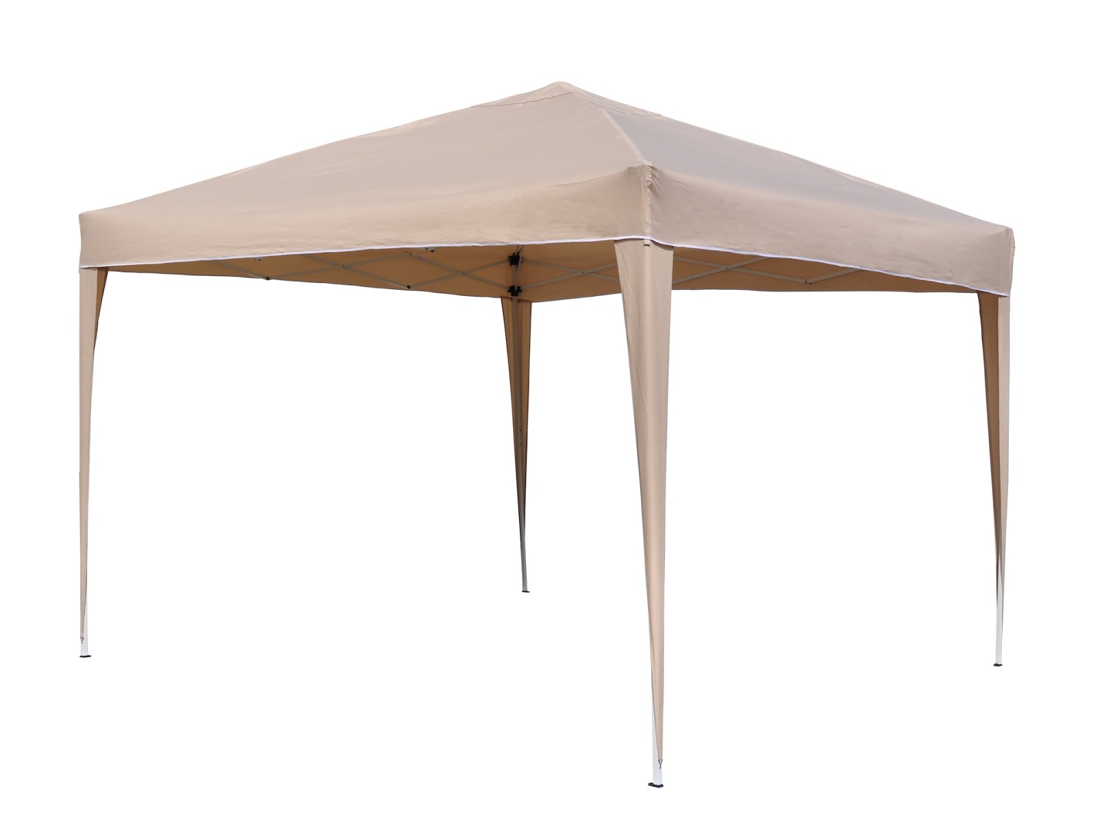 HAUSHALT Faltpavillon beige, 3 x 3 m mit beschichtetem Dach 09200350