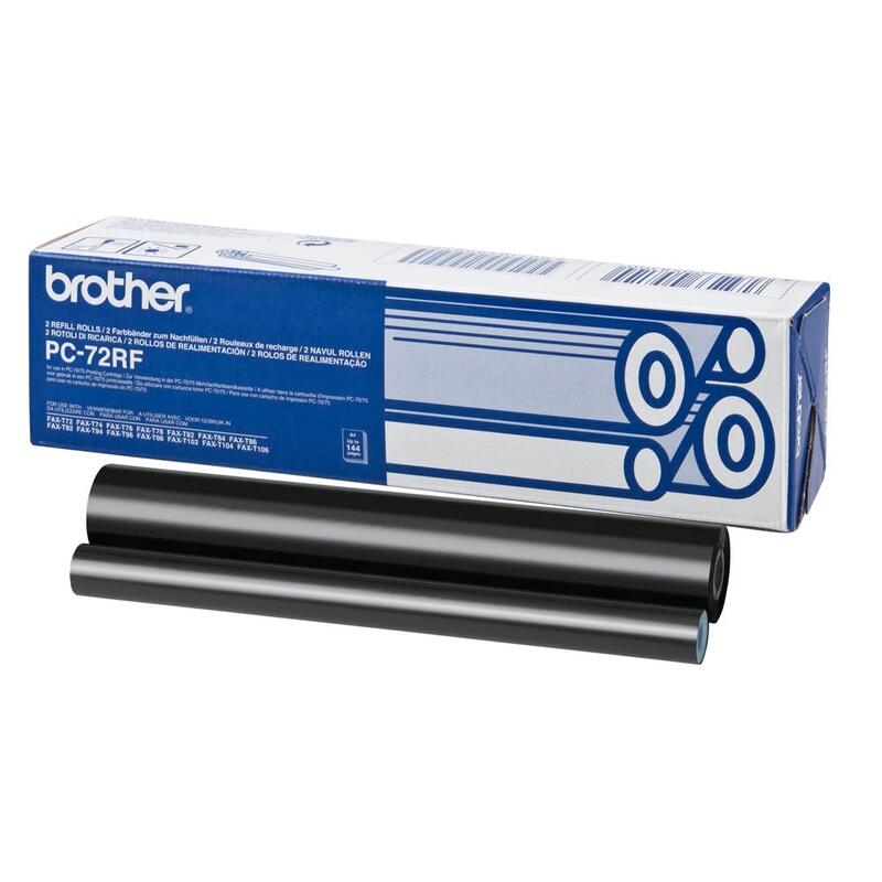 brother PC-72RF Thermo-Druckfolien schwarz, 2 Rollen PC72RF