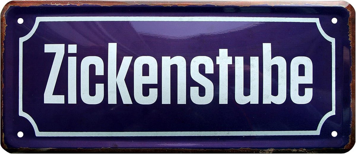 Metalen Wandbord met Randreliëf 28 x 12 cm