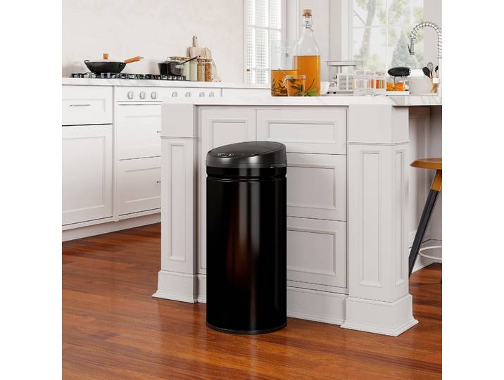 HOMCOM Poubelle Sensorielle 42L Acier Inox Cuisine Hygiénique