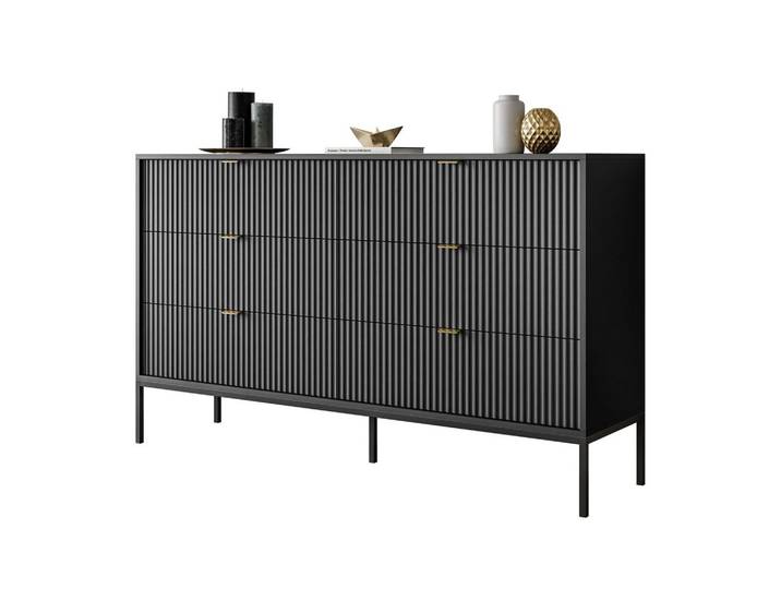 SIDEBOARD CORTADO KS154 MIT SCHUBLADEN SCHWARZ