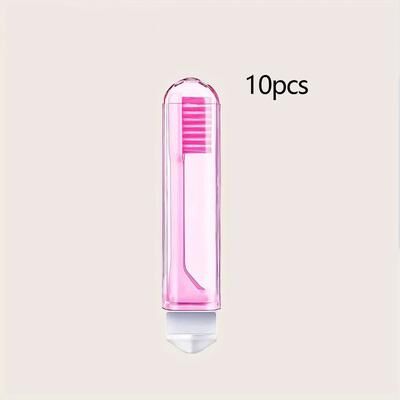 Inspired Finds Portable Folding Travel Toothbrush Set 10pcs Ultra Soft Bristle Toothbrushes For Camping, Hiking & Everyday Use pink