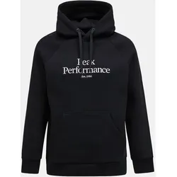 PEAK PERFORMANCE Herren Sweatshirt M Original Hood-BLACK-OFFWHITE, Größe S in Schwarz Schwarz