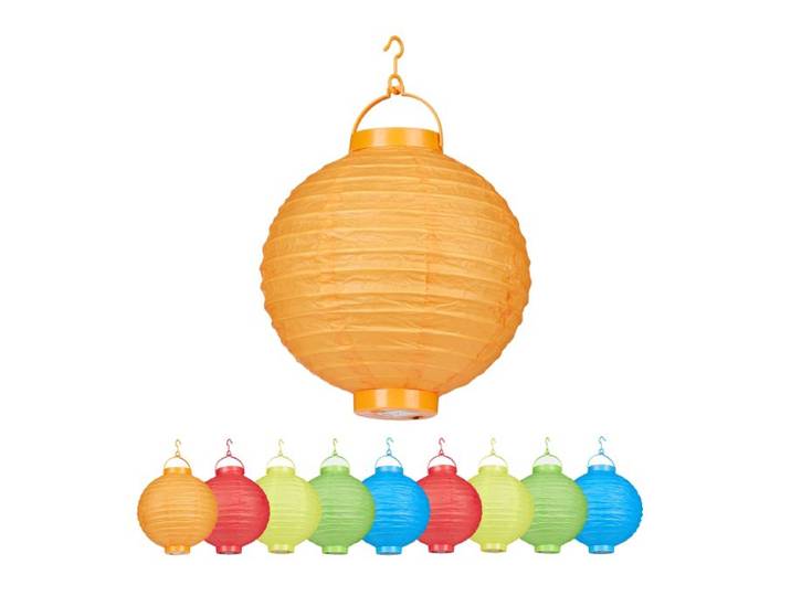 Relaxdays 100 x LED Lampions bunt