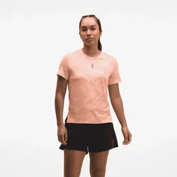 Hoka Damen Everyrun Short Sleeve rot