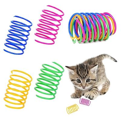 kätzchen katze spielzeug breit langlebig schwere feder spielzeug bunte federn katze haustier spielzeug spule spiralfedern pet life