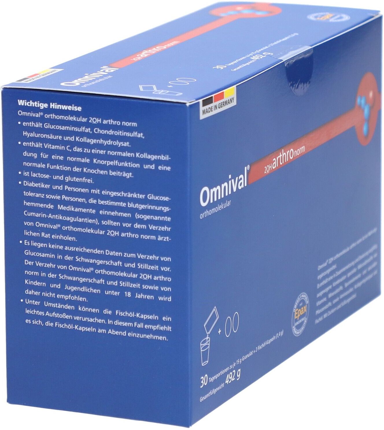 Omnival orthomolekul.2OH arthro norm 30Gran.Kap. 1 St Kombipackung