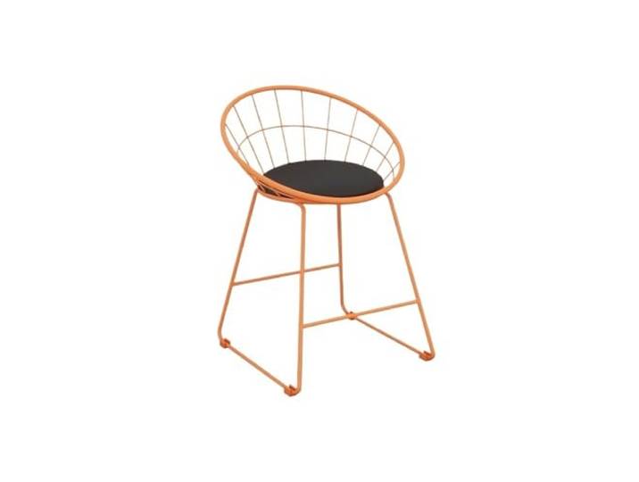 FZL02068LM Küche Kleiner Barstuhl aus Eisen for die Küche, Bar, den Milchteeladen(Orange)