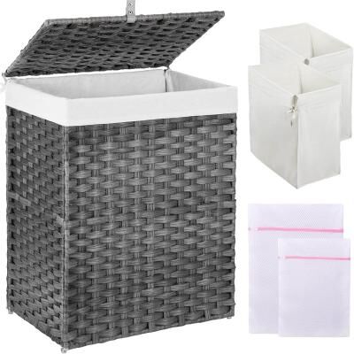 No "Laundry Hamper Canvas Cart Bin - 18.1""L x 13""W x 23.6""H"