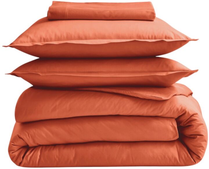 Drap housse 100% coton Tradilinge CORAIL (Couleur : Corail)