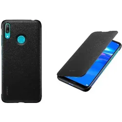 Huawei Wallet Cover (Huawei Y7 (2019)), Smartphone Hülle, Schwarz